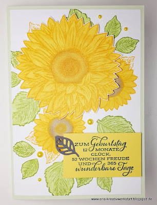 Herbstliche Geburtstagskarte mit Sonnenblume Stampin' Up! www.eris-kreativwerkstatt.blogspot.de
