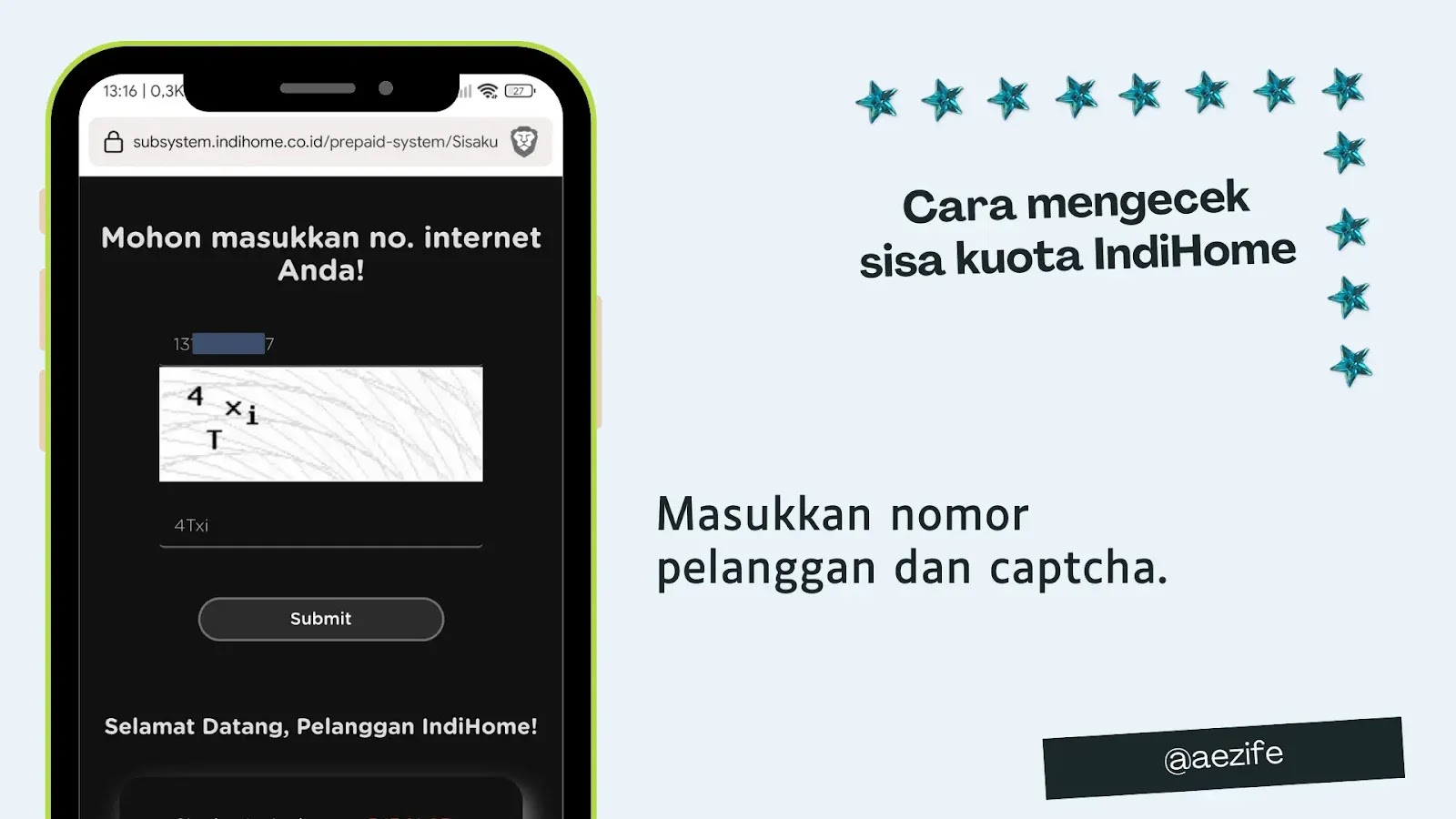 Cara Mengecek Sisa Kuota IndiHome Terbaru by @aezife