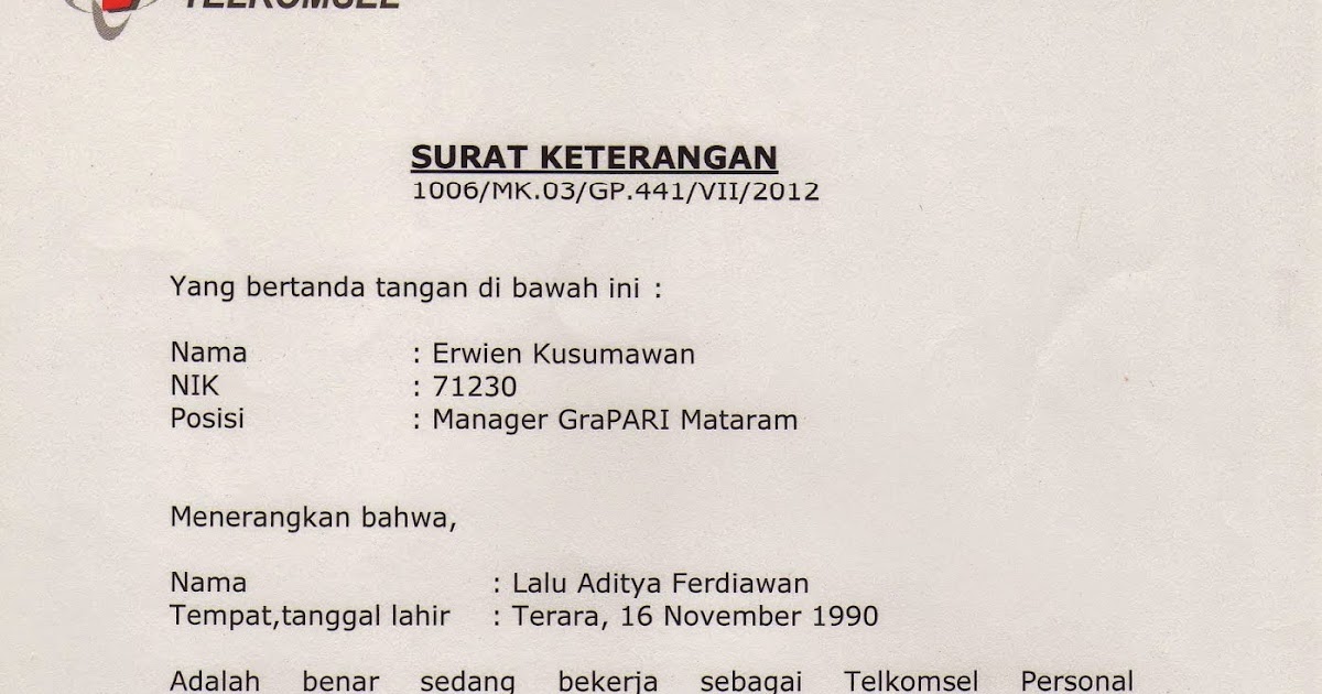 Contoh Surat Pengalaman Kerja Di Bidan Praktek Mandiri 