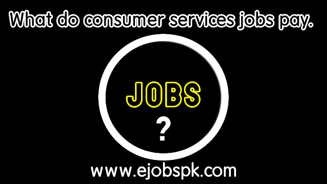What do consumer services jobs pay.