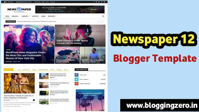 Newspaper 12 Blogger Template Free Download