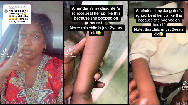 Nigerian Mom Upset: School Nanny Allegedly Beats 2-Year-Old for Accidental Pooping (Video)