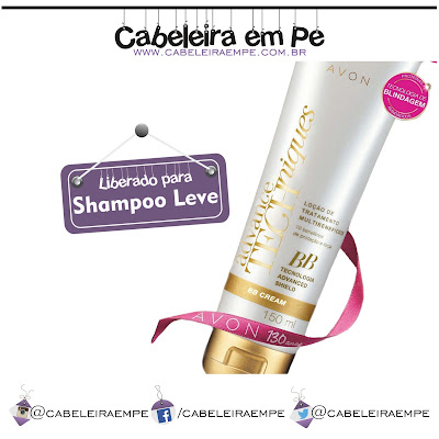 Composição BB Cream para Cabelos Advance Techniques Avon Low Poo (Shampoo Leve)