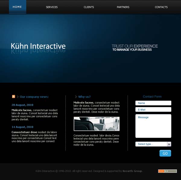 Free Editable PSD Website Template