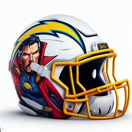 Los Angeles Chargers Marvel Concept Helmet Dr Strange