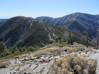 View south from Pine Mt. toward Dawson Peak and Mt. Baldy