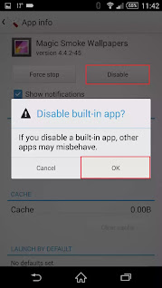 disable preinstalled apps