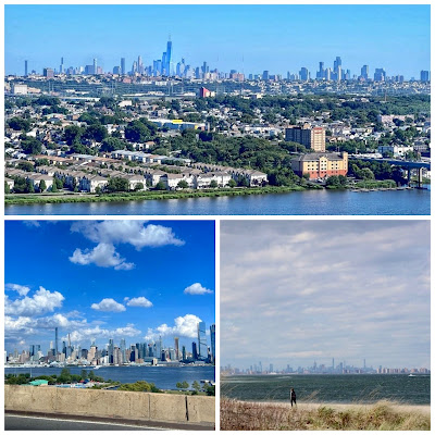 3 skyline views of Manhattan