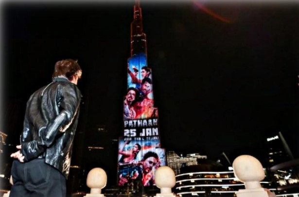 SRK Movie Pathaan Trailer Screened At "Burj Khalifa"