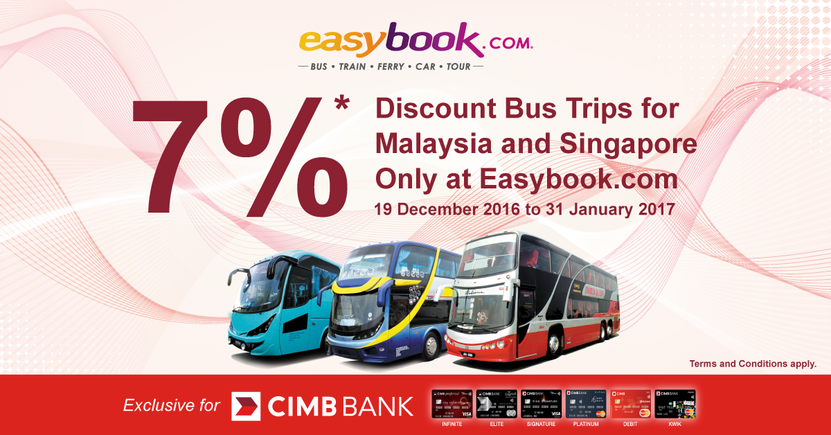 Easybook Bus Ticket 7% Discount Using CIMB Cards Until 31 ...