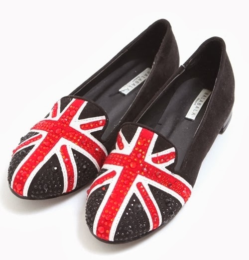 Jeweled British Accent Flatshoes