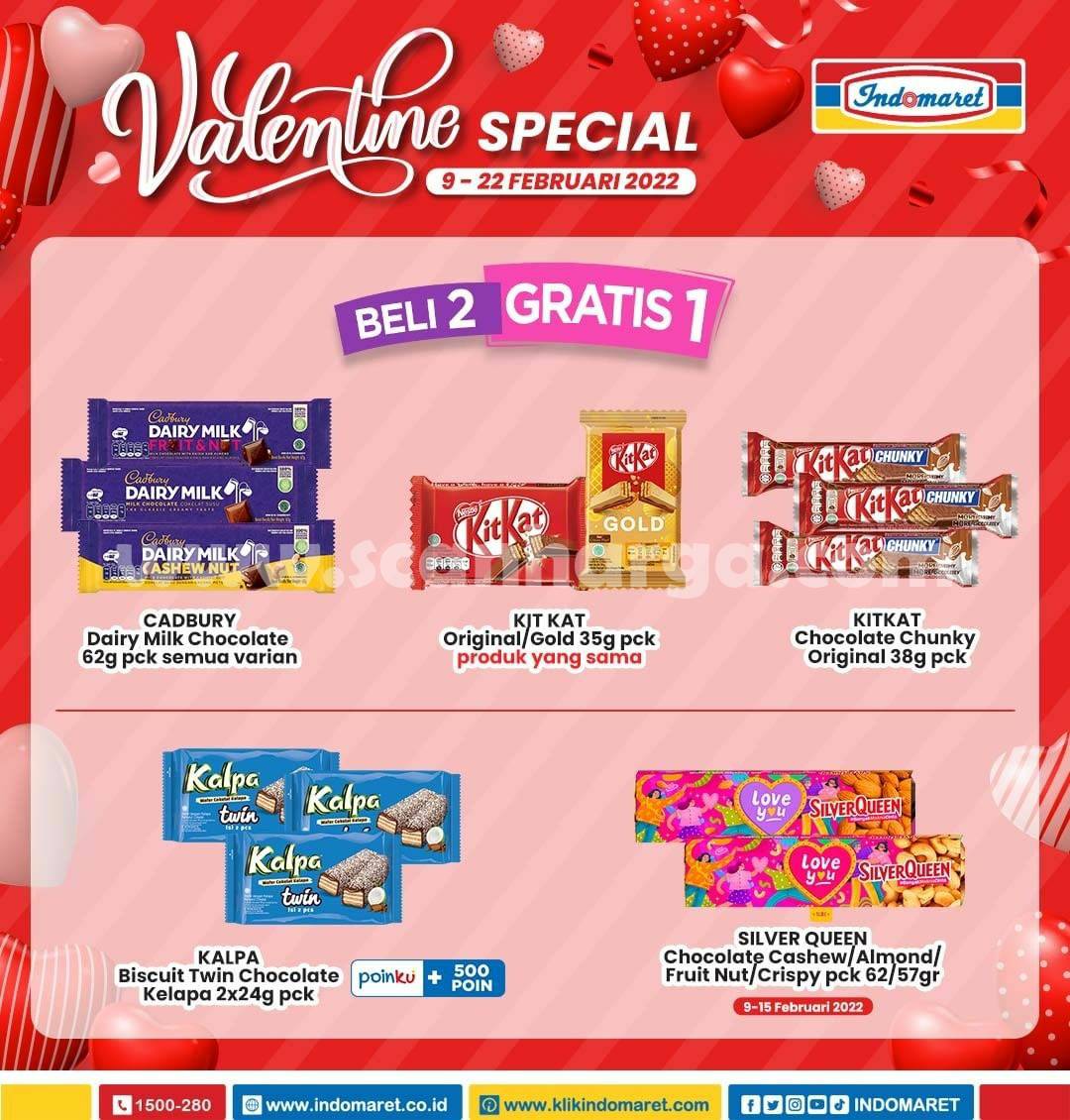 INDOMARET Valentine Fair! Promo Beli 2 Gratis 1 untuk Aneka Cokelat & Candy