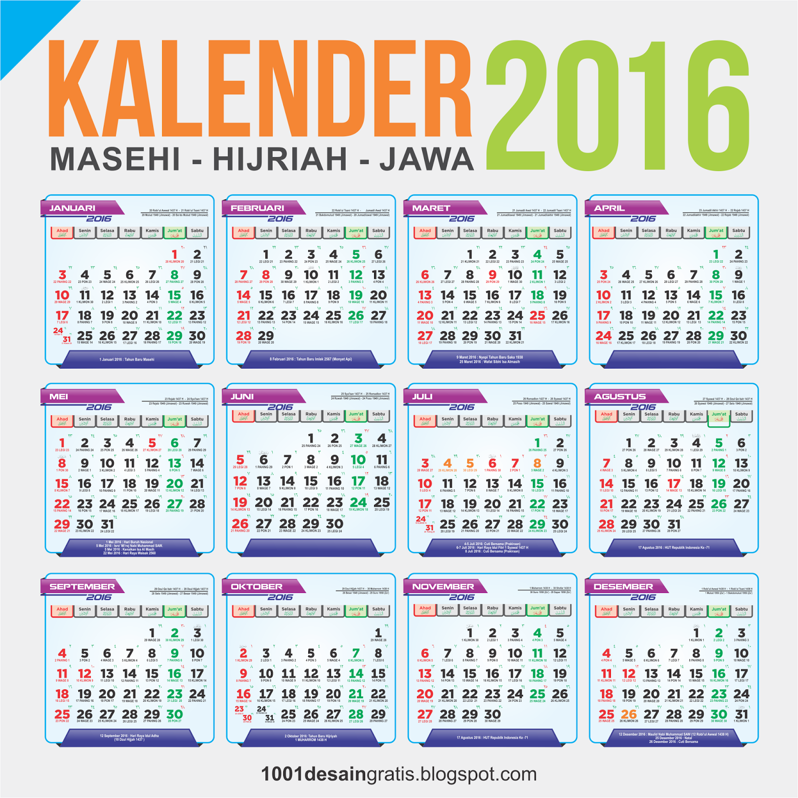 1001 Desain Gratis DOWNLOAD KALENDER  2021 CORELDRAW 