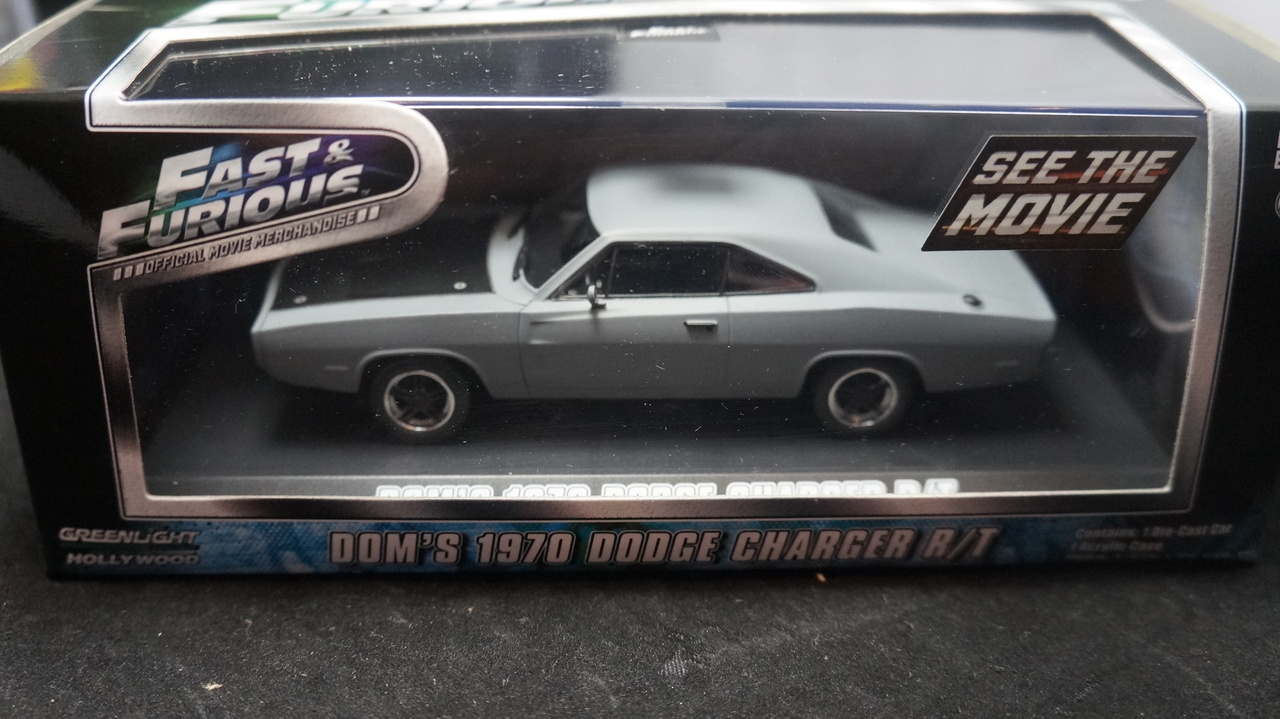 Dom S 1970 70 Dodge Charger R T Grey With Black Hood From Fast