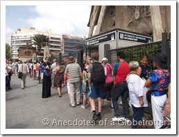 Queue waiting to go in