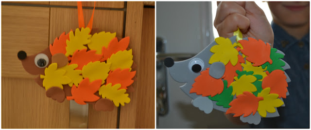 Autumnal arts and crafts, making hedgehogs!