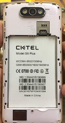 CkTel G5 Plus Flash File MT6580