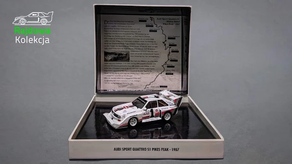 Minichamps Audi Sport Quattro S1 Pikes Peak, Winner Pikes Peak International Hill Climb 1987, 626 of 6 687