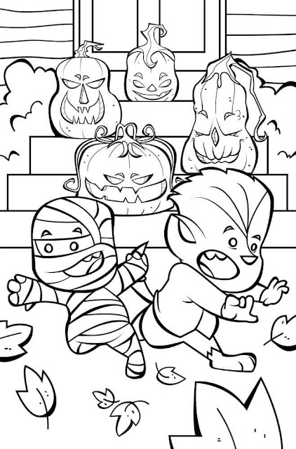 Get the haunted house halloween coloring pages