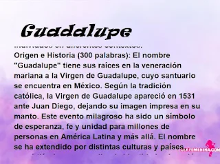 significado del nombre Guadalupe