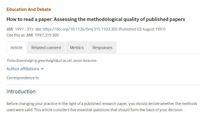 How to Read a Research Article?