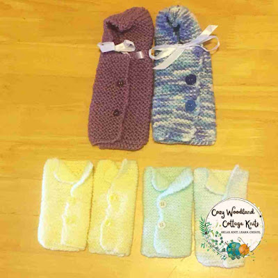 Picture of knitted angel baby wraps