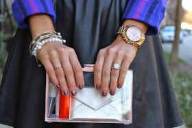 Clear see through clutch