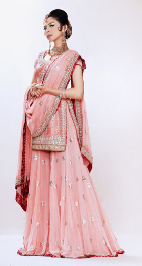 Traditionally the Indian sari was made from silk or cotton