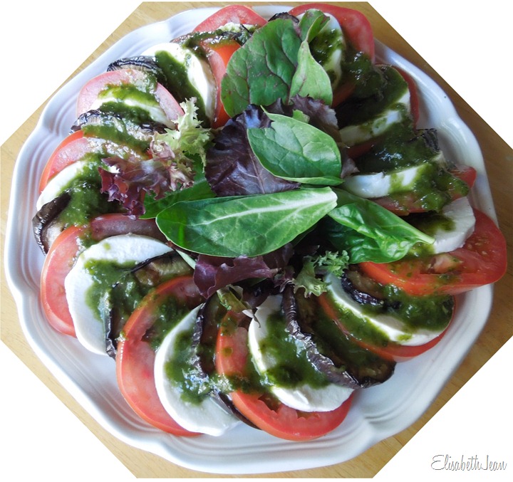 EJ-grilled eggplant caprese salad