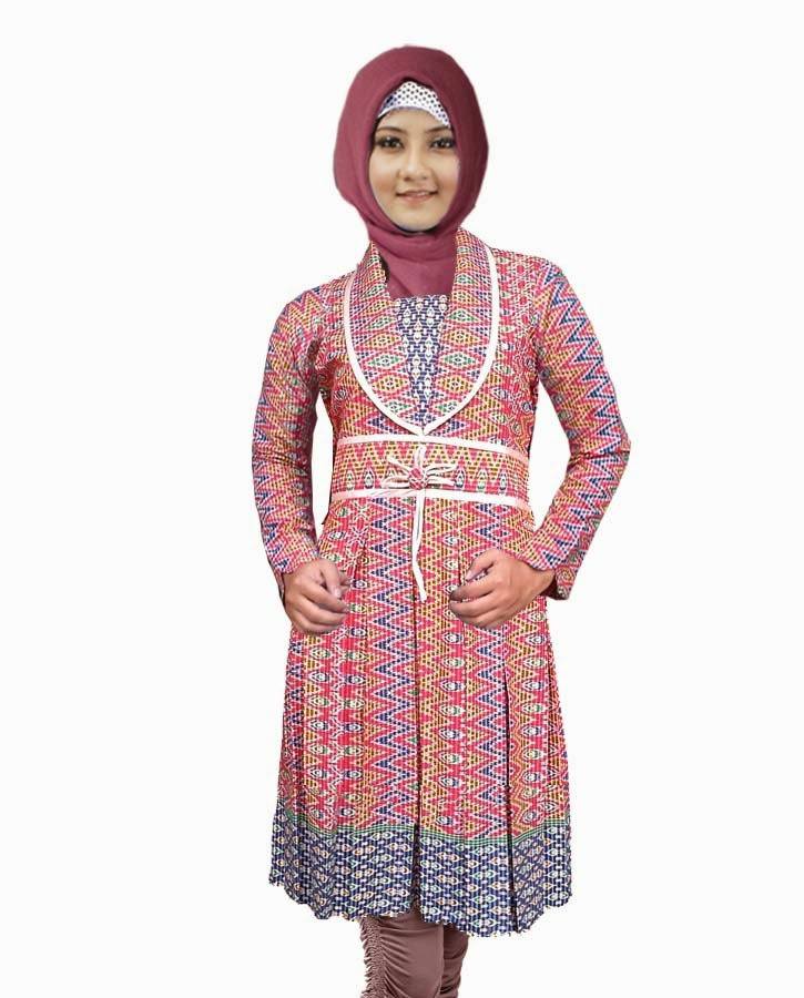 Model Baju  Batik Muslim  Modern untuk  yang Bekerja Di Kantoran