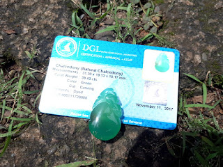 Liontin Batu Green Chalcedony Indah AK004 Memo By DGL