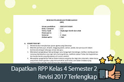 Dapatkan Rpp Kelas 4 Semester 2 Revisi 2017 Terlengkap