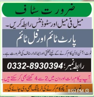 Online Part Time Work From Home