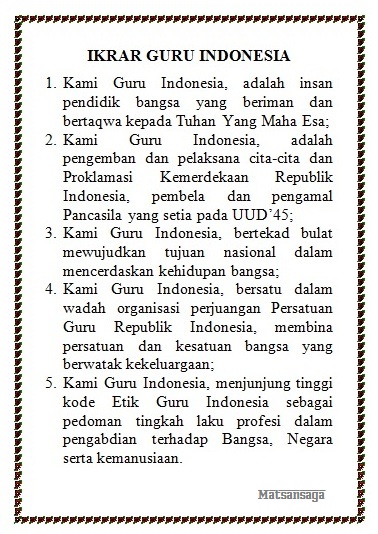 Ikrar Gruru Republik Indonesia