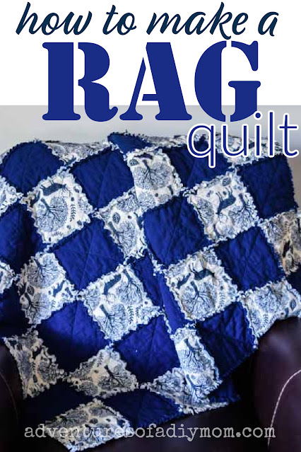 rag quilt with text overlay