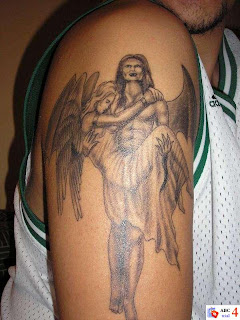 Angel Men And Women Tattoos Desaign On Arm