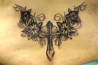 Gothic Tribal Cross Tattoos