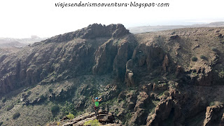 Cima del macizo donde se encuentran las vías ferratas en el barranco del Berriel