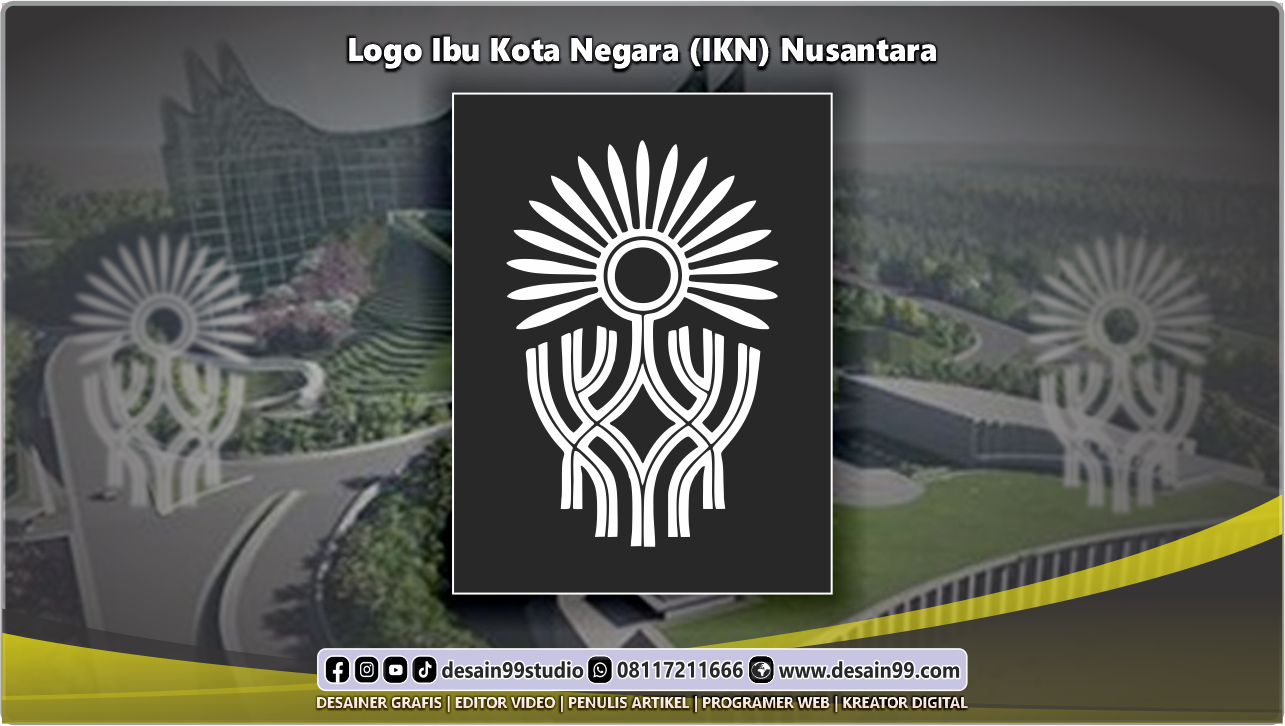 Logo IKN (Ibu Kota Negara) Nusantara Versi Hitam Putih