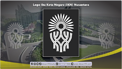 File Mentah Logo IKN (Ibu Kota Negara) Nusantara Versi Hitam Putih vektor cdr png jpg ai eps pdf