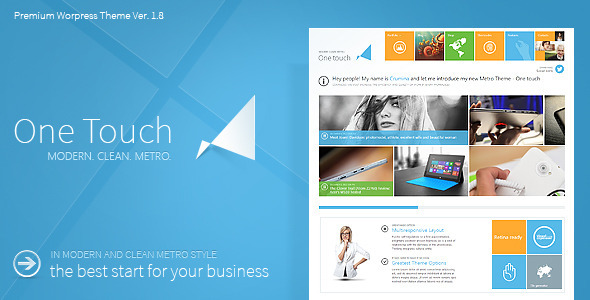 One Touch - Multifunctional Metro Stylish Theme - Corporate WordPress