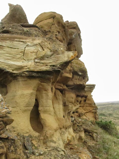 Cool rock formations in the Badlands near Fort Peck, Montana.