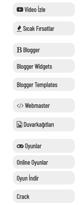 Blogger İçin CSS Dikey Sol Menu (Türkçe)