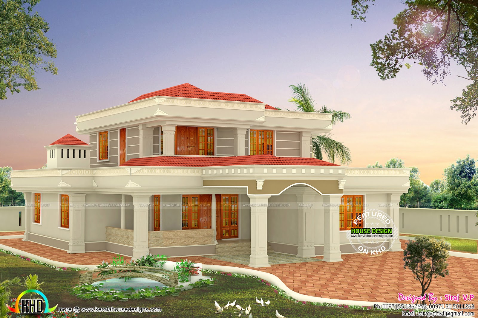  5  bedroom  2800 sq ft modern  home  Kerala  home  design  and 