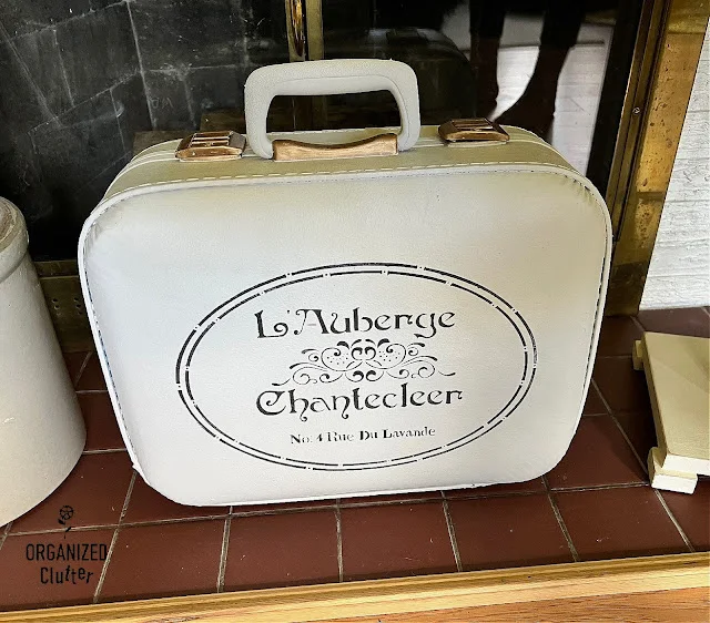Photo of an upcycled vintage suitcase.