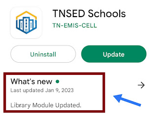 TNSED schools App New Version - 0.52 Updated on January 09 , 2023