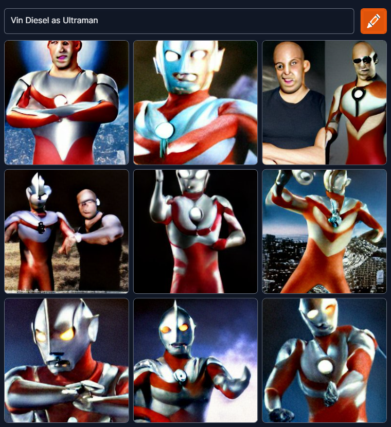 Vin Diesel como Ultraman via ai