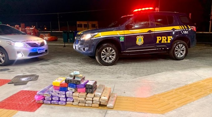 Paulo Afonso-BA: casal é preso na BR-110 transportando maconha, cocaína e R$ 30 mil em espécie escondidos em carro de luxo