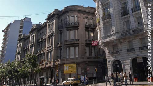 Example of Italian Eclecticism a typical Architecture Style of the San Telmo Neighborhood Seen at the Corner of Defensa and Independencia Avenue in Buenos Aires, Argentina