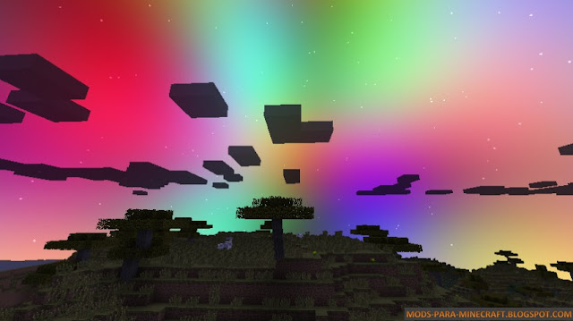 Imagen donde se muestra el cambio del color del cielo con el Mod Color My Sky